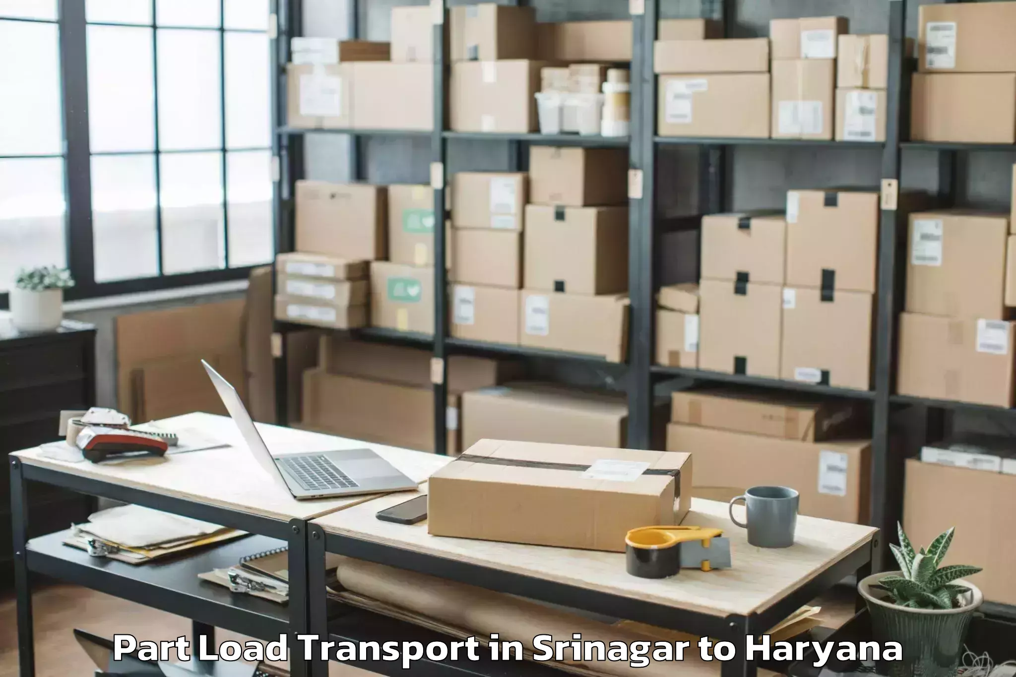 Reliable Srinagar to Bhiwani Part Load Transport